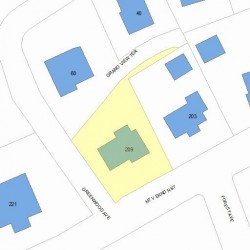 209 Mount Vernon St, Newton MA 02465-2516 plot plan