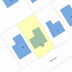 21 Wallace St, Newton MA  02461-1921 plot plan