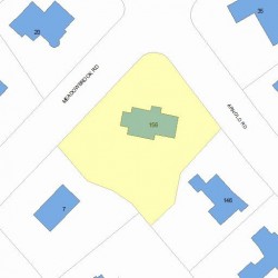 156 Arnold Rd, Newton MA  02459-3044 plot plan