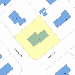34 Pierrepont Rd, Newton MA 02462-1118 plot plan