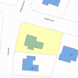 44 Davis Ave, Newton MA  02465-1924 plot plan