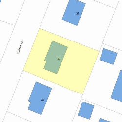 32 Whitney Rd, Newton MA 02460-2429 plot plan