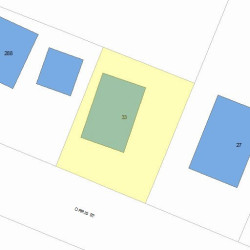 33 Orris St, Newton MA  02466-1313 plot plan