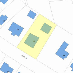 136 Clark St, Newton MA  02459-2460 plot plan