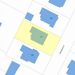 125 Grasmere St, Newton MA  02458-2212 plot plan