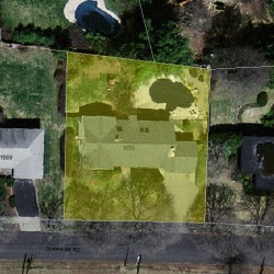 1555 Commonwealth Ave, Newton MA  02465-2800 aerial view