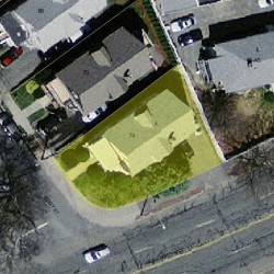 74 Eddy St, Newton MA 02465-2134 aerial view