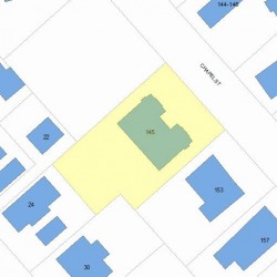 147 Chapel St, Newton MA 02458-1307 plot plan
