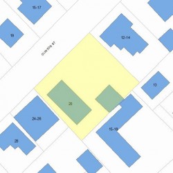 20 Clinton St, Newton MA 02458-1212 plot plan