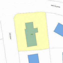 175 Evelyn Rd, Newton MA  02468-1034 plot plan