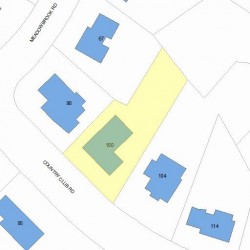 100 Country Club Rd, Newton MA 02459-3022 plot plan