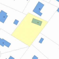 30 Hancock St, Newton MA  02466-2309 plot plan