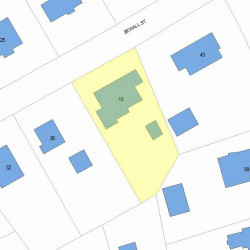 18 Sewall St, Newton MA  02465-2613 plot plan