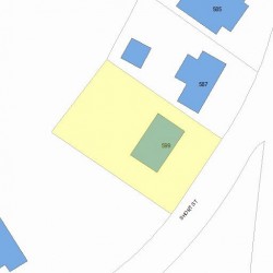 599 Chestnut St, Newton MA 02468-1225 plot plan