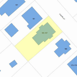 167 Chapel St, Newton MA 02458-1307 plot plan