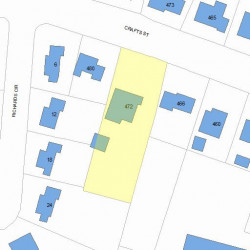 472 Crafts St, Newton MA 02465-1703 plot plan