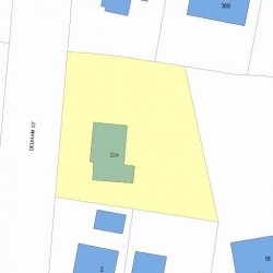 234 Dedham St, Newton MA 02461-2119 plot plan