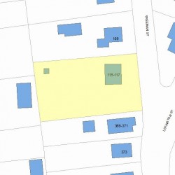 115 Freeman St, Newton MA 02466-1212 plot plan
