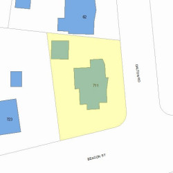 711 Beacon St, Newton MA 02459-1902 plot plan
