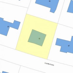 55 Clements Rd, Newton MA 02458-2617 plot plan