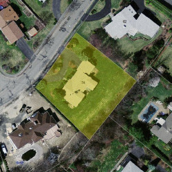 74 Rachel Rd, Newton MA  02459-2913 aerial view