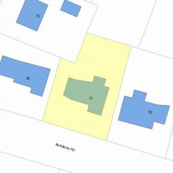 39 Barbara Rd, Newton MA  02465-1123 plot plan