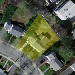 45 Miller Rd, Newton MA  02459-2435 aerial view