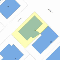 199 Adams St, Newton MA 02458-1244 plot plan