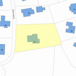 56 Rockland Pl, Newton MA  02464-1234 plot plan