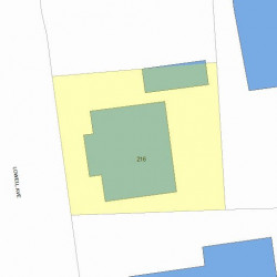 216 Lowell Ave, Newton MA 02460-1833 plot plan