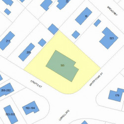 195 Crafts St, Newton MA 02460-1441 plot plan