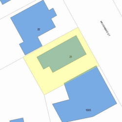 20 Woodward St, Newton MA 02461-1512 plot plan