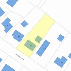41 Fair Oaks Ave, Newton MA  02460-1216 plot plan