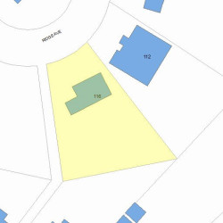 116 Ridge Ave, Newton MA 02459-2536 plot plan