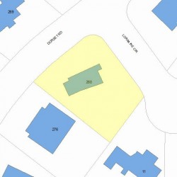 268 Dorset Rd, Newton MA 02468-1429 plot plan