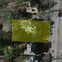 119 Parker St, Newton MA  02459-2545 aerial view