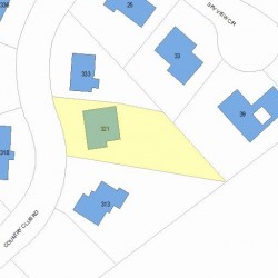 321 Country Club Rd, Newton MA  02459-3148 plot plan