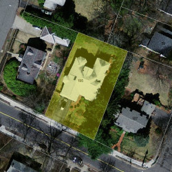 195 Woodward St, Newton MA 02468-2003 aerial view