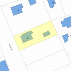 24 Chapel St, Newton MA  02458-1011 plot plan