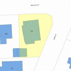 330 Wolcott St, Newton MA 02466-1510 plot plan