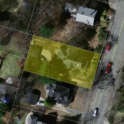 125 Lowell Ave, Newton MA 02460-1521 aerial view