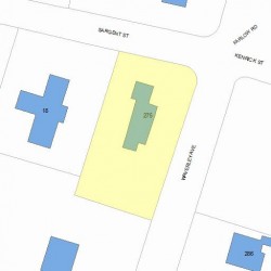 275 Waverley Ave, Newton MA 02458-2713 plot plan