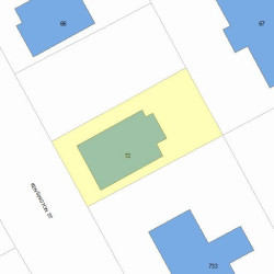 72 Kensington St, Newton MA  02460-1312 plot plan