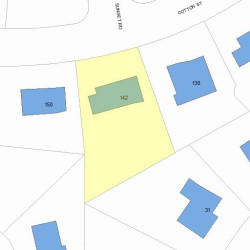 142 Cotton St, Newton MA 02458-2641 plot plan