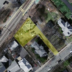 39 Floral St, Newton MA 02461-1246 aerial view