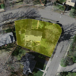 148 Bellevue St, Newton MA  02458-1835 aerial view