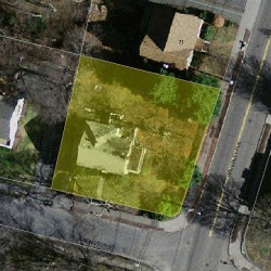 121 Arlington St, Newton MA  02458-2048 aerial view