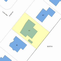 101 Spiers Rd, Newton MA  02459-3716 plot plan