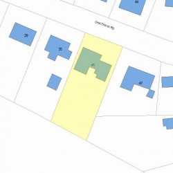 41 Chatham Rd, Newton MA  02461-1009 plot plan