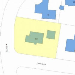 112 Moffat Rd, Newton MA  02468-1115 plot plan